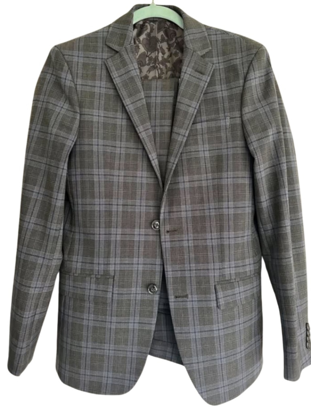 Men’s Modern Slim Check Suit